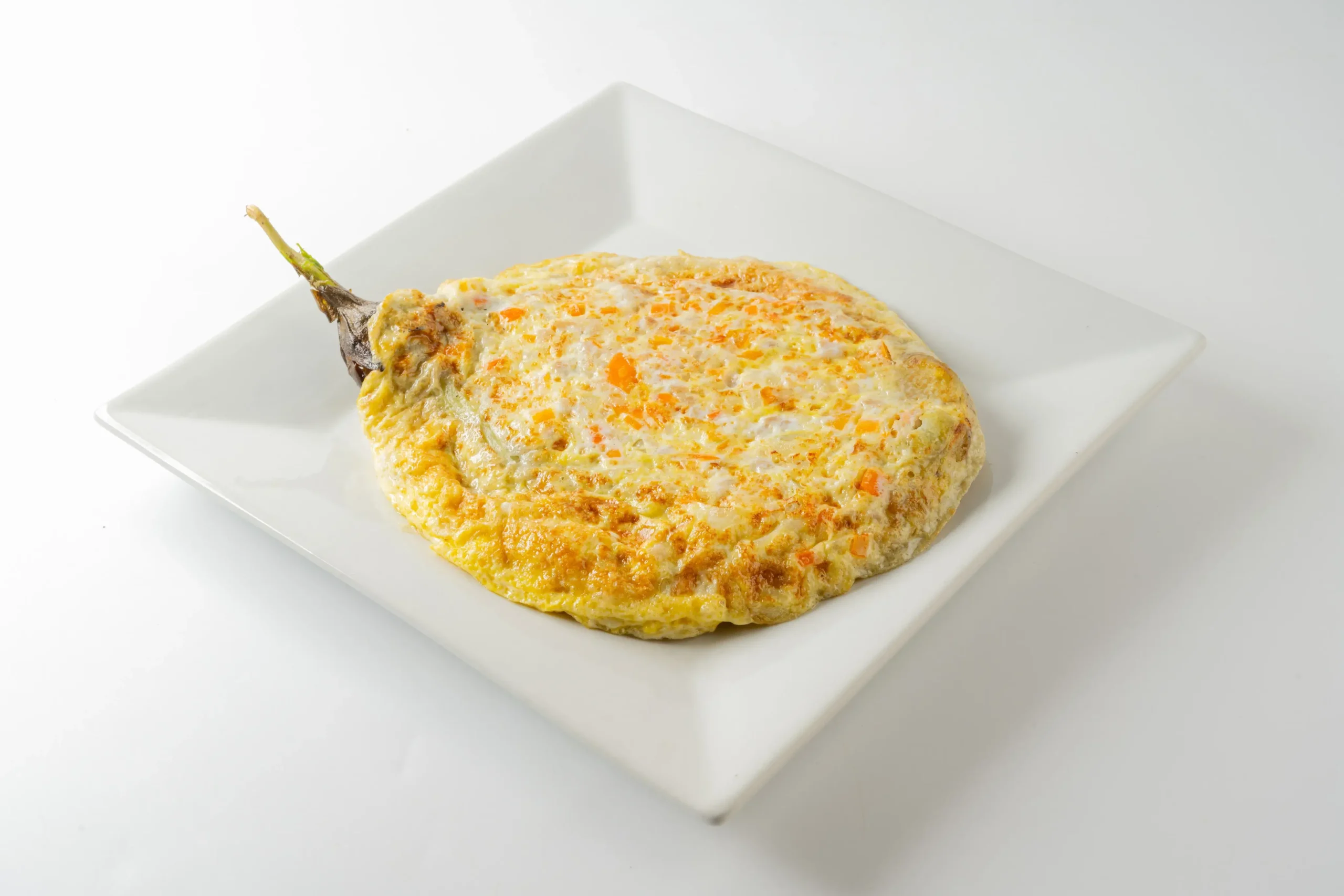 Tortang Talong with Pork Bits