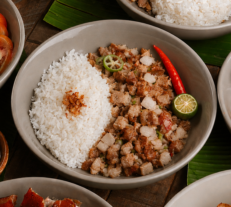 Featured image for “Lechon Sisig Rice Bowl”
